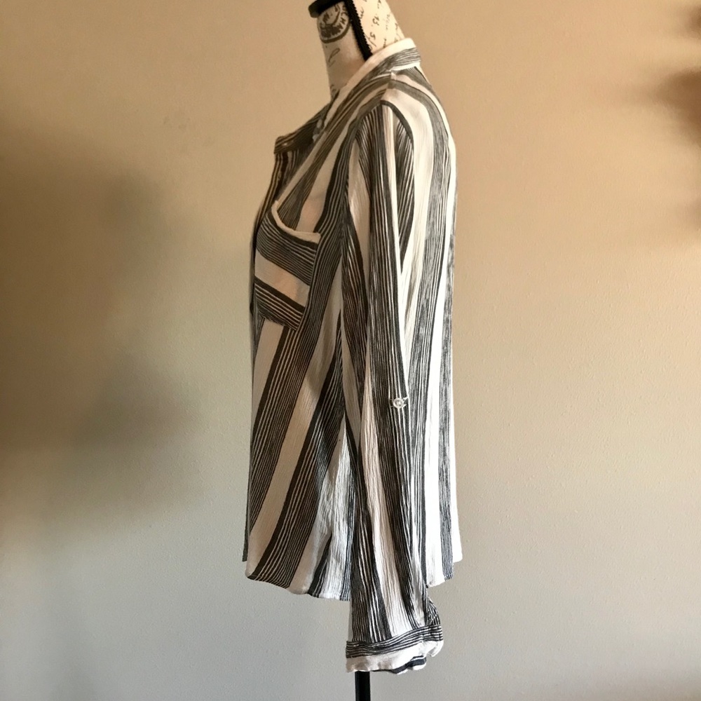 Hippie Rose Striped Button-Down image 3